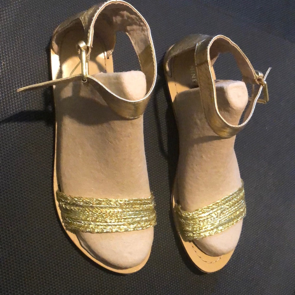 Nine West golden sandals